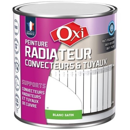Peinture radiateur convecteurs & tuyaux 0.5 L Satin - Blanc
