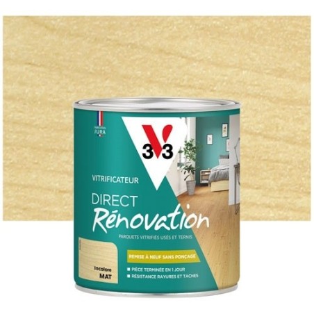 Vitrificateur Direct Rénovation 0,75 L Mat - Incolore