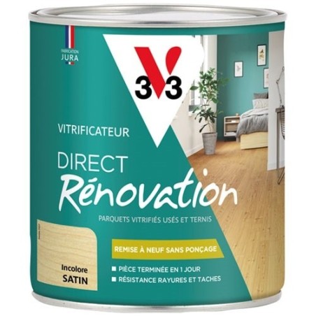 Vitrificateur Direct Rénovation 0,75 L Satin - Incolore