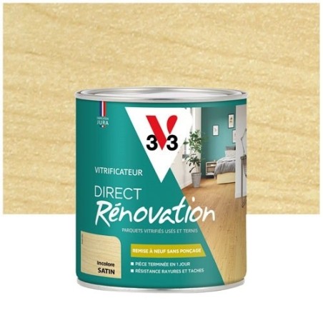 Vitrificateur Direct Rénovation 0,75 L Satin - Incolore