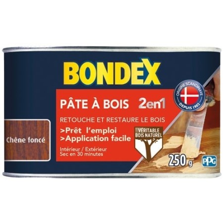 Pâte à bois 250 g chêne foncé