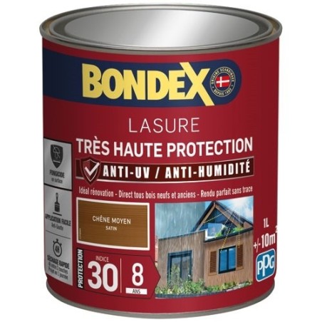 lasure ind 30 / 8 ans 1 L chêne moyen