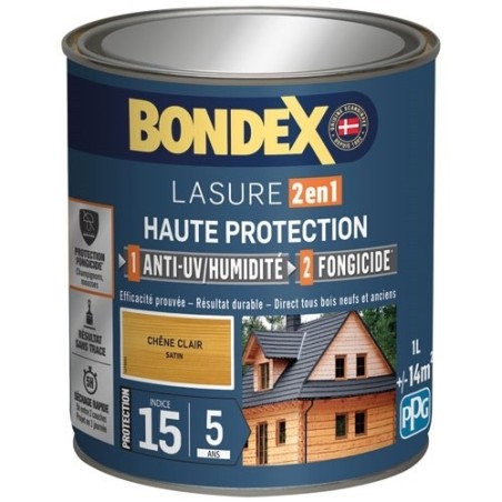 lasure 2en1 ind 15 / 5 ans 1 L chêne clair
