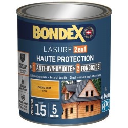 lasure 2en1 ind 15 / 5ans 1 L chêne doré