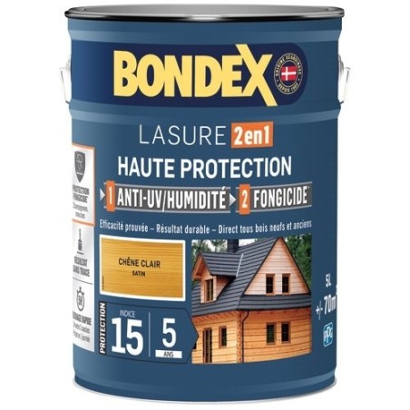lasure 2en1 ind 15 / 5 ans 5 L chêne clair