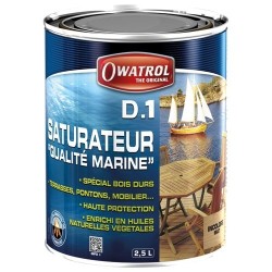 D1 saturateur bois durs extérieur 2.5 L incolore mat