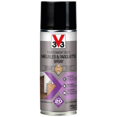 Bombe traitement meubles et parquets 400 ml