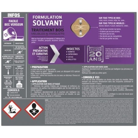 Bombe traitement meubles et parquets 400 ml