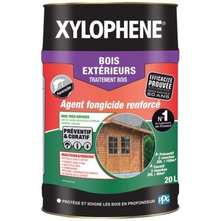 Traitement bois extérieur 20 L sans propiconazole