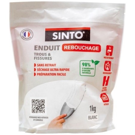 Enduit de rebouchage interieur poudre 1kg