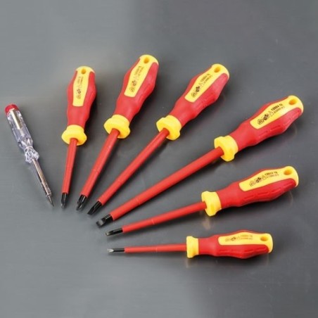 Kit de 6 tournevis isolés et 1 testeur