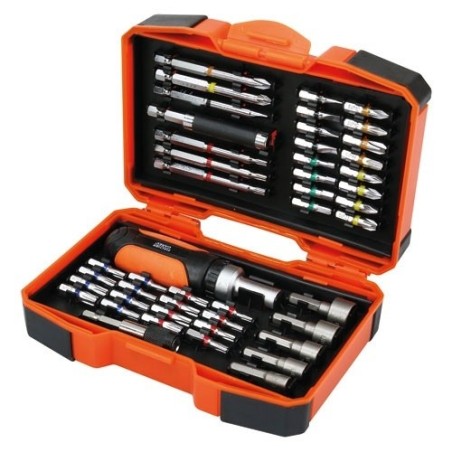 Coffret de 46 embouts de vissage et tournevis réversible