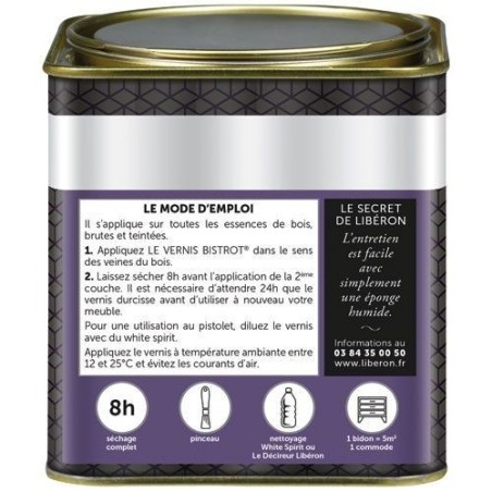 Vernis bistrot 0.5L brillant incolore