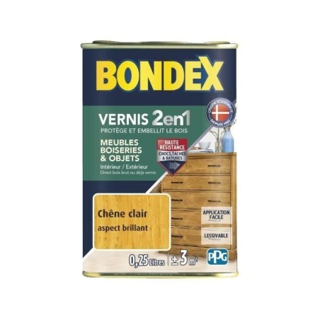 Vernis chêne clair brillant 250ml