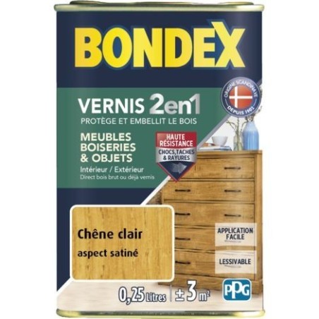 Vernis chêne clair satin 250ml