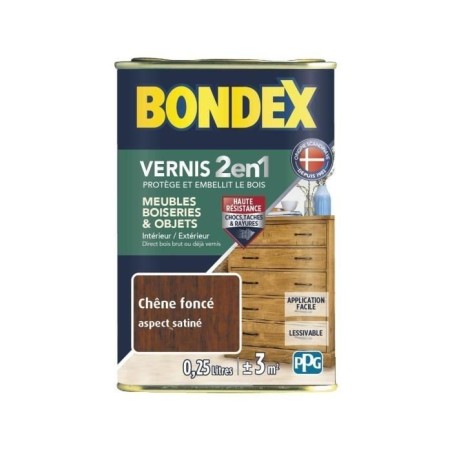 Vernis chêne foncé satin 250ml
