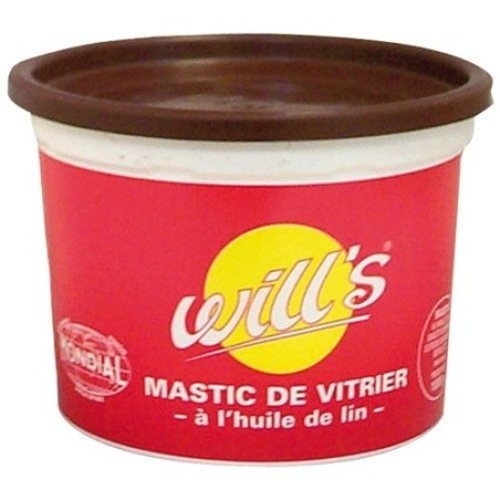 Mastic vitrier mondial brun/acajou pot 500g