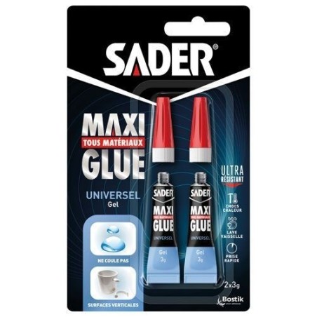 Maxiglue instantanée gel 2x3g