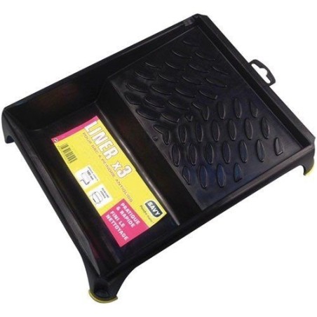 Bac à peinture noir antiglisse plat pour rouleau 180mm