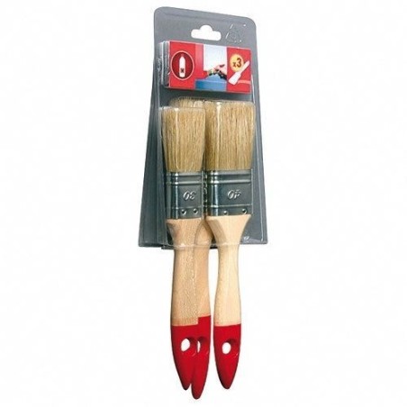 Pinceau plat lot de 3 pour peinture mate et satinée