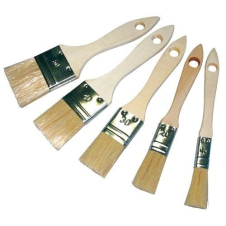 Pinceau plat lot de 5 sur cavalier