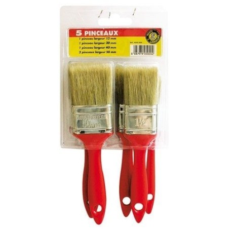 Pinceau plat lot de 5 sous coque A