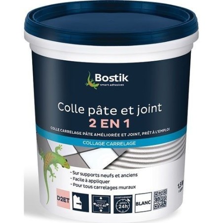 Colle et joint blanc 1.5kg prêt à l'emploi