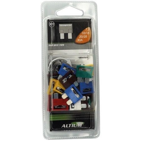 Assortiment de 21 fusibles auto enfichables