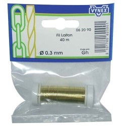 FIl laiton d.0.3mm x40m sc x1