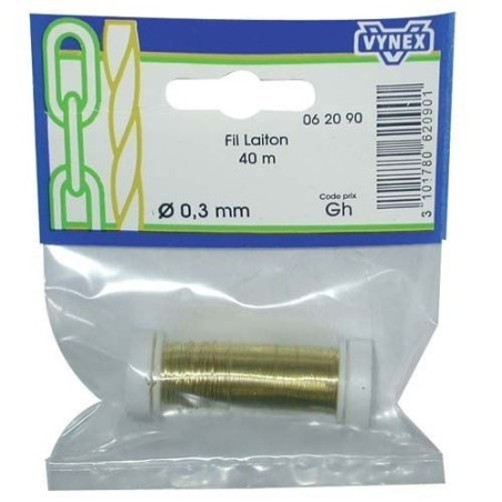 FIl laiton d.0.3mm x40m sc x1