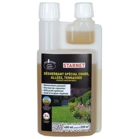 Désherbant spécial cours, alléeset terrasses 400ml