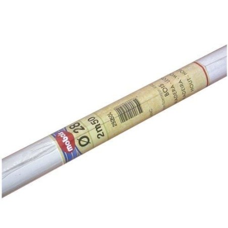 Tringle bois d.28 2.5m blanc 29250l
