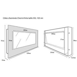SmartCheminée Pure Inox XXL WIFI