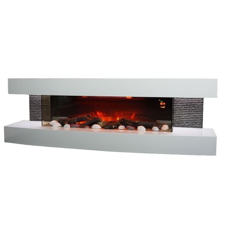 Cheminée électrique design Lounge 3XL Blanche