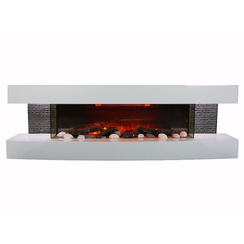 Cheminée électrique design Lounge 3XL Blanche