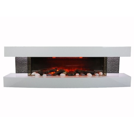 Cheminée électrique design Lounge 3XL Blanche
