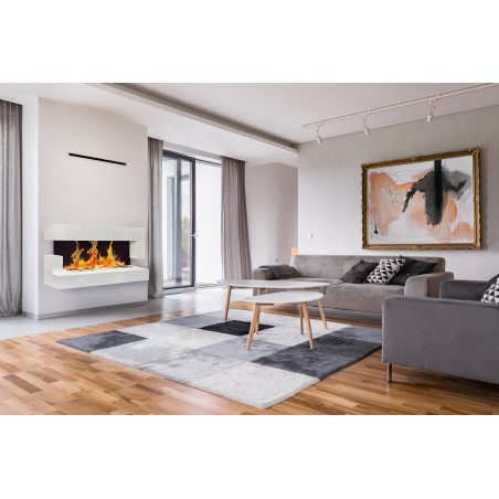Cheminée décorative design Quartz Blanche