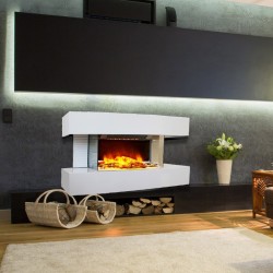 Cheminée décorative design Lounge Médium Blanche