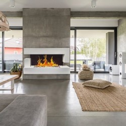 Cheminée décorative design Quartz Blanche
