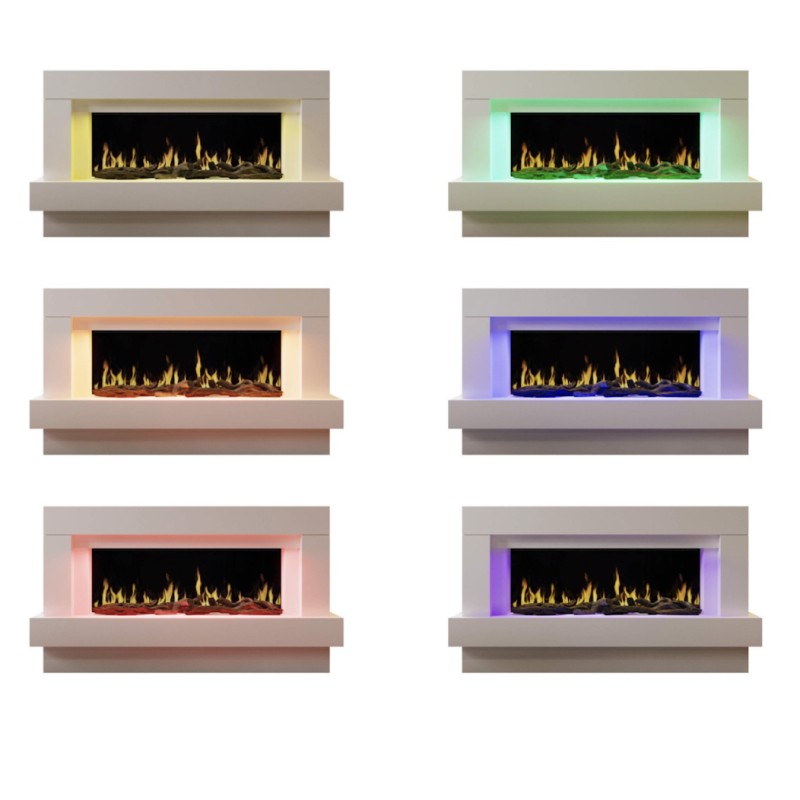 Cheminée électrique Linéa à poser - Son du crépitement des flammes