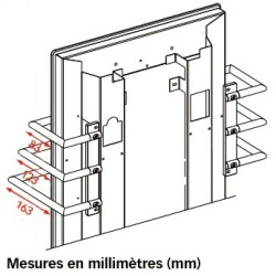 Barres sèche-serviettes - Pour radiateurs verticaux L 63 cm - Chromé